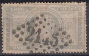 FRANCE CLASSIQUE : EMPIRE N° 33A 5 & F EN BLEU OBLITERE - COTE 1400 € - A VOIR - Picture 1 of 2