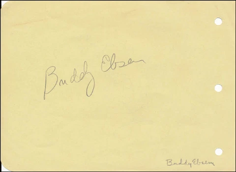 BUDDY EBSEN - AUTOGRAPH CO-SIGNED BY: JOHN ELDREDGE Cover