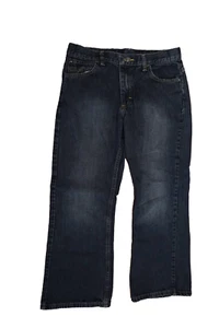 Wrangler Blue Denim Jeans Boys Youth Size 14 Husky Adjustable Waist Cotton - Picture 1 of 4