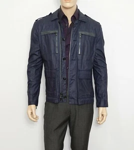 $448 NEW John Varvatos Multi-Pocket Field Jacket Blue Heather Size LARGE REGULAR - Picture 1 of 12