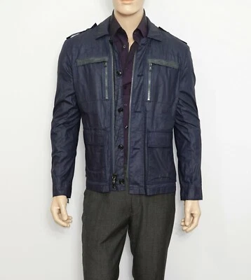 $448 NEW John Varvatos Multi-Pocket Field Jacket Blue Heather Size LARGE REGULAR - Image 1 of 4