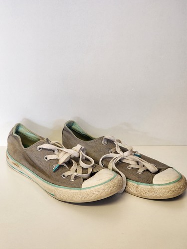Scarpe basse CONVERSE All Star grigio e verde acqua scarpe bambini giovani taglia 3 doppia lingua