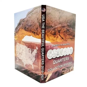 2010-2021 Hardcover with Foam Inner Coin Collection Album for USA State Quarters - Picture 1 of 6