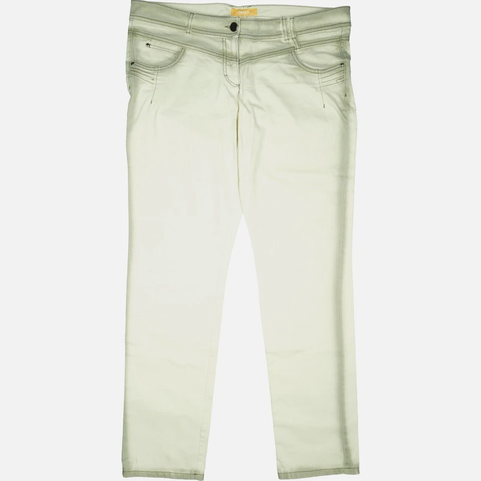 BIBA 48 Jeans Hose Grau Damen Stretch Straight Leg mid Vintage acid XXXL W38 L32 - Bild 1 von 4