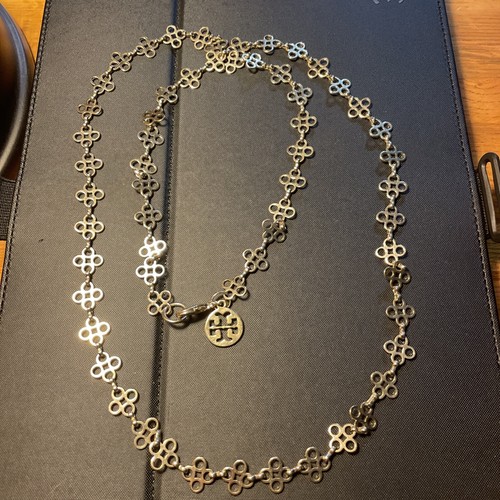 collana lunga logo tory burch 32"