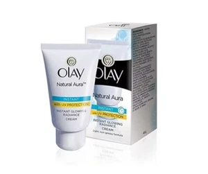 OLAY Natural Aura Radiance Cream(40gm) Vitamin B3, Pro B5, E and UV Protection ( - Picture 1 of 4