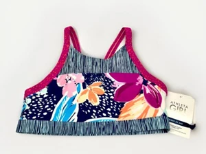 Athleta G!rl Paradise Splash Tropical Floral Bikini Top Girls' Sz XXL/16 NWT $29 - Picture 1 of 8