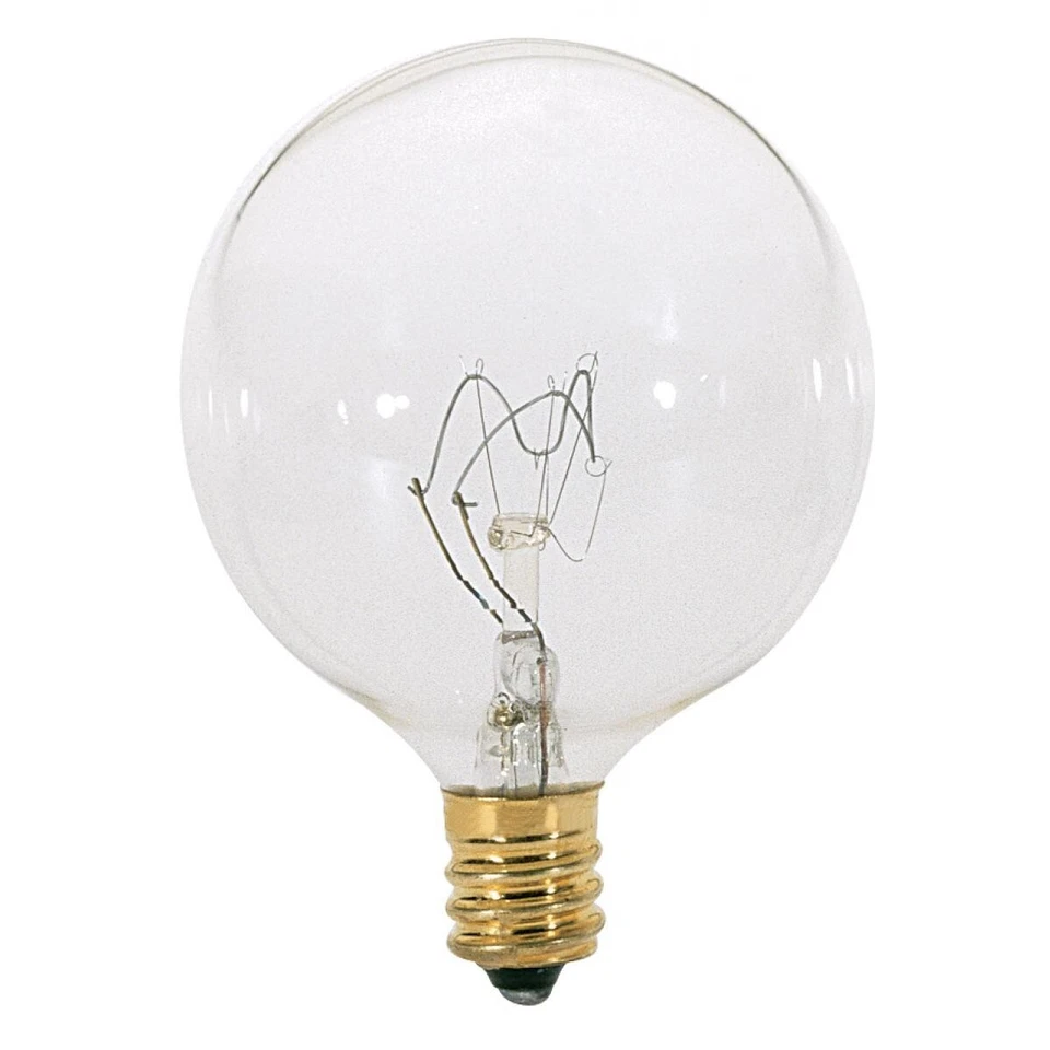 SATCO S3726 - 15 Watt G16.5 Light Bulbs - 2700K - 120 Volts (24 Bulbs) - Image 1 of 1