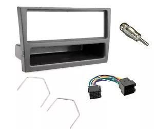 ISO RADIO STEREO FACIA FASCIA FITTING KIT BLACK FOR VAUXHALL CORSA C 2000-2004 - Picture 1 of 1