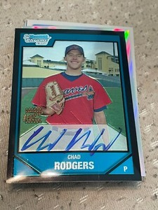  2007 Bowman Chrome Prospects #BC256 Chad Rodgers AUTO BRAVES! cs26