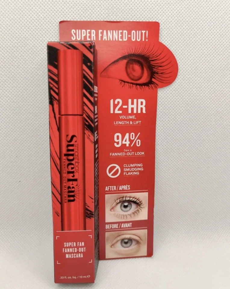 2 X Smashbox Super Fan Fanned-Out Mascara Black 12 H - 0.33 Oz - Image 1 of 1