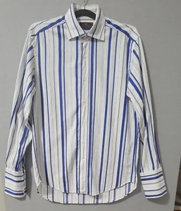 ETRO Milano Italy Shirt Slim Fit French Cuff Mens Medium (39) Neck 15.5" - Picture 1 of 6
