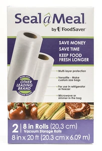 Seal-a-Meal 8" x 20' Vacuum Seal Rolls for Seal-a-Meal and FoodSaver, 2 Pack - Picture 1 of 1