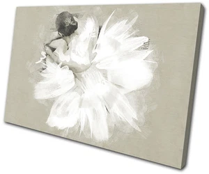 Quadro Ballerina Pittura Esecuzione Astratta SINGOLA TELA WALL ART Stampa - Foto 1 di 1