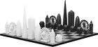 Skyline Chess - London Edition (with b/w wooden board)
