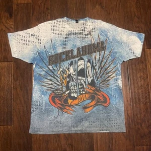 Rocklahoma Music Festival Herren 2014 Totenkopf doppelseitige Grafik Tshirt XXL - Bild 1 von 7
