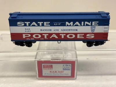 N Scale Micro Trains MTL Special Run 04-01 Bangor & Aroostook BAR 5157 Reefer - Image 1 of 4