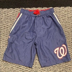 MLB Washington Nationals Swim Trunks Youth Sz 10/12 Beach Pool Resort Vacation - Picture 1 of 8