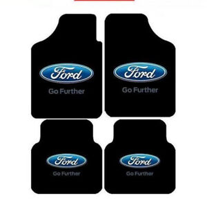 4Pcs Universal Anti-Slip Car Carpet Floor Mats Black Luxury for Ford Models