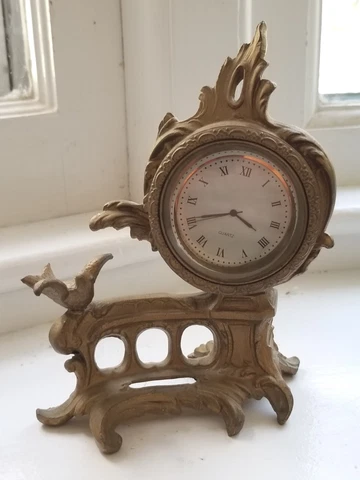 Small Art Nouveau Clock Case for Restorations Gilt Metal Cover