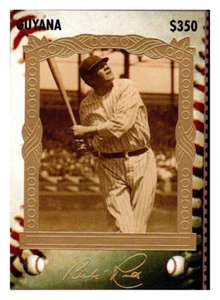Tarjeta de estampilla #11 de Babe Ruth Guyana #2913 como nueva NH - Imagen 1 de 2