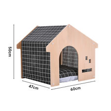 Lightweight Wooden+Fabric Dog Kennel Crate Cat Cage Pet Portable Puppy House UK