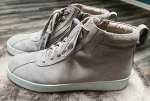 Vionic Gr. 9 Jenning hellgrau Wildleder Seitenreißverschluss High Top Sneaker Top! - Bild 1 von 8