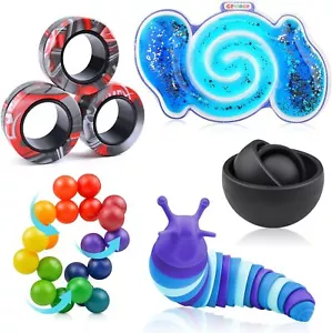 5Pcs adult toy set, autism sensory toy with magnetic ring, stress relief - Picture 1 of 6