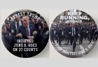 Donald Trump Indictment Pinback Buttons Anti Commemorative Political 2.25"
