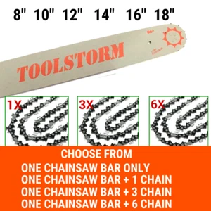 CHAINSAW BAR & CHAIN FIT HUSQVARNA 136 141 142 236 236E 240E 135E T435 536LiXP - Picture 1 of 62