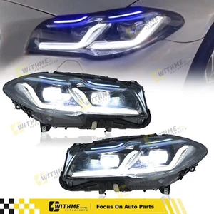 For BMW 5-Series F10 F18 M5 2011-2017 LED Sequential DRL Headlights Assembly - Picture 1 of 10