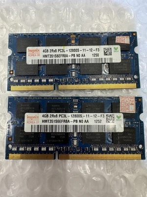MEMORIA RAM HYNIX 2Rx8 PC3L -12800s -11-12-F3 - 2x4GB DDR3 PC3L 12800S 1600 MHz - Immagine 1 di 2