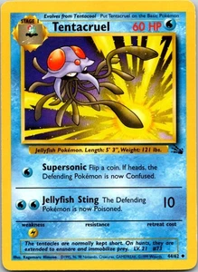 Tentacruel Uncommon Fossil 44/62 MP - Picture 1 of 2
