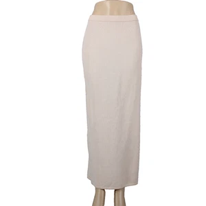 St John Evening Sz 6 Cream Beige Ivory Full Length Santana Knit Wool Blend Skirt - Picture 1 of 16