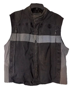 Harley Davidson FXRG schwarz & grau Weste belüftet reflektierend Nylon Gr. XL - Bild 1 von 12