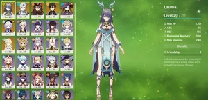 AR39 [NA] Lauma Neuvillette Hu Tao Zhongli Mona Qiqi + 2 armas - Imagen 1 de 2