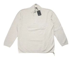 Kiton Napoli $4,750 NWT Heather Gray 100% Cashmere Pullover Sweater Sweatshirt L - Picture 1 of 6