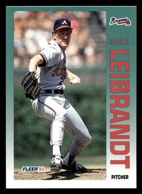 1992 Fleer Charlie Leibrandt #361 Atlanta Braves - Image 1 of 2