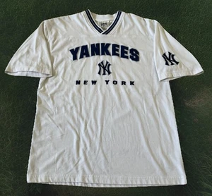 Camisa De Colección New York Yankees Lee Deportiva Bordada Blanca Hombres Grande - Imagen 1 de 6
