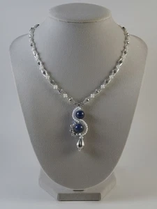 Collana Ciondolo Artigianale Pietre Naturali Lapislazzuli Cavalluccio Marino  - Foto 1 di 9