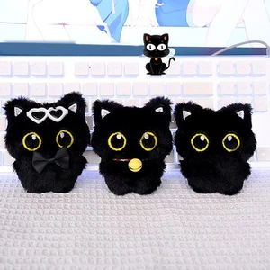 Cute Cartoon Plush Black Cat Keychain Pendant Creative Backpack Decoration Gifts - Picture 1 of 11