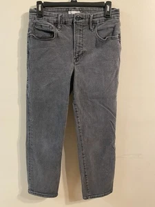 Women's Gray Wash Good American Straight Leg Ankle Jeans Size 12 26" Inseam - Picture 1 of 3