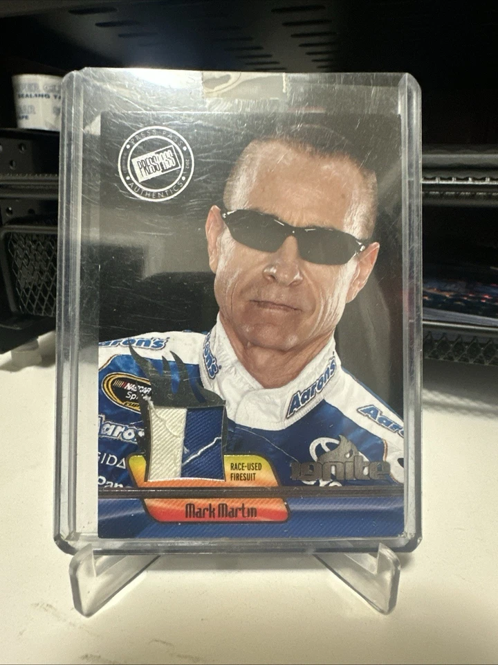 mark martin 2012 press pass ignite materials firesuit 2 Color Patch #IM-MM - Image 1 of 1