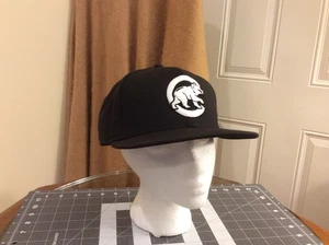 Chicago Cubs schwarz New Era 59Fifty tailliert Größe 7 1/4 100 % Wolle Mütze Cubby Logo - Bild 1 von 6