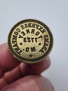 Railroad Wax Sealer TURNEY, MISSOURI MO. ADAMS EXPRESS CO. 7723 Seal Stamp #3 - Bild 1 von 2