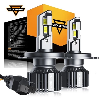 AUXBEAM 9003 H4 CSP LED Headlight Bulb Kit 28000LM Hi/Lo Beam Super Bright White - Image 1 of 4