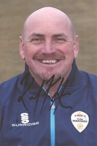 DERBYSHIRE * KARL KRIKKEN SIGNED 6X4 PORTRAIT PHOTO+COA - Picture 1 of 1