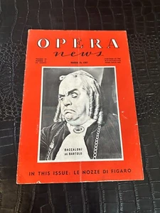 March 10 1947 OPERA NEWS music magazine (MI) Baccaloni as Bartolo - Imagen 1 de 1