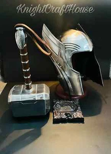 Thor Kostüm Mjolnir Thor Hammer mit Thor Ragnarok Helm Kombi Geschenk Requisite - Bild 1 von 5