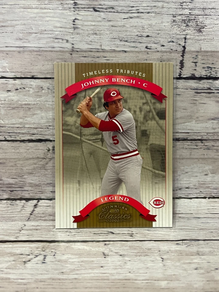 2002 Donruss Classics Timeless Tributes (#d/100) - #153 Johnny Bench - Image 1 of 2